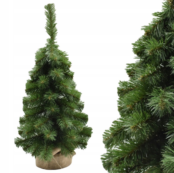Коледна елха, GardenPlus+, 60 см, зелена, основа от чул