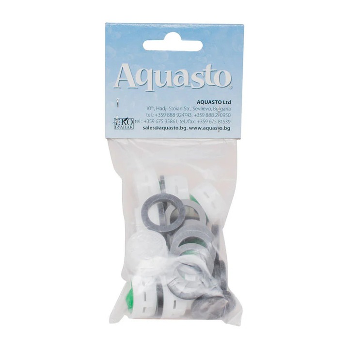 Perlator (aerator) Aquasto BubbleStream, economizor de apa, compatibil universal, alb/gri, 1 buc