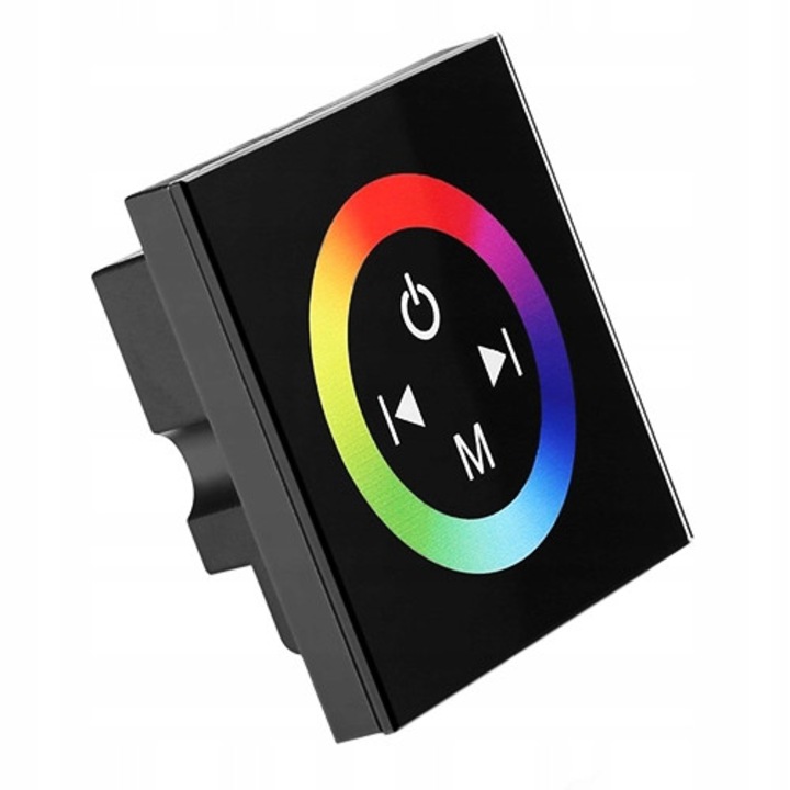 Контролер RGB, LED ленти, 11 режима за смяна на цветовете, 12V, 86x86x37mm
