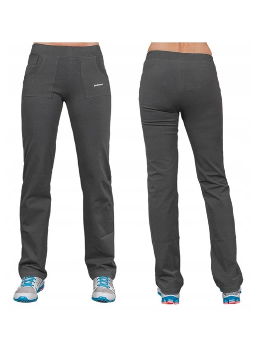 Pantaloni sport dama RENNOX 107, picior drept, otel, bumbac-elastan
