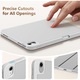 Защитен TPU калъф за iPad 10/11-то поколение (A16) 2025, AZFAMZOP™, включен протектор за екран от закалено стъкло, лек защитен калъф, сив