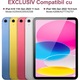 Защитен калъф за iPad 10/11 поколение (A16) 2025, AZFAMZOP™, с разглобяема Bluetooth клавиатура, протектор за екран от закалено стъкло, тъч писалка, безжична мишка, силиконова защита за клавиатура, тънък, черен