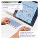 Комплект 4 в 1 Bluetooth клавиатура и безжична мишка, AZFAMZOP™, включва стилус писалка и силиконова защита за клавиатура, съвместим с таблети и телефони Apple / Samsung / Windows, лилав