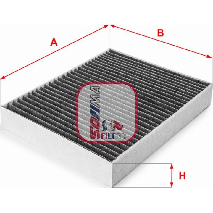 Filtru, utastér levegő Sofima S4312CA - kompatibilis Porsche, Vw