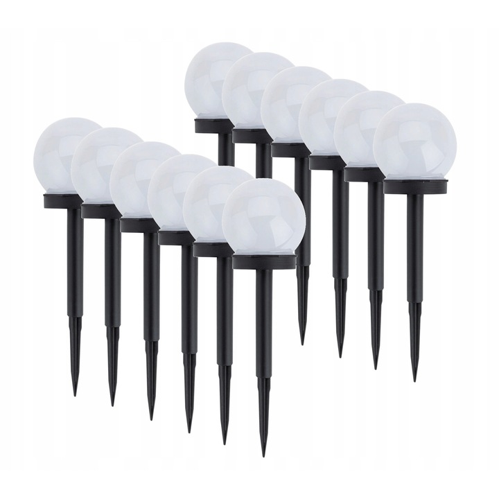 Eddcom LED Napelemes Lámpa Szett, 12 db, Fehér, 34cm, IP65
