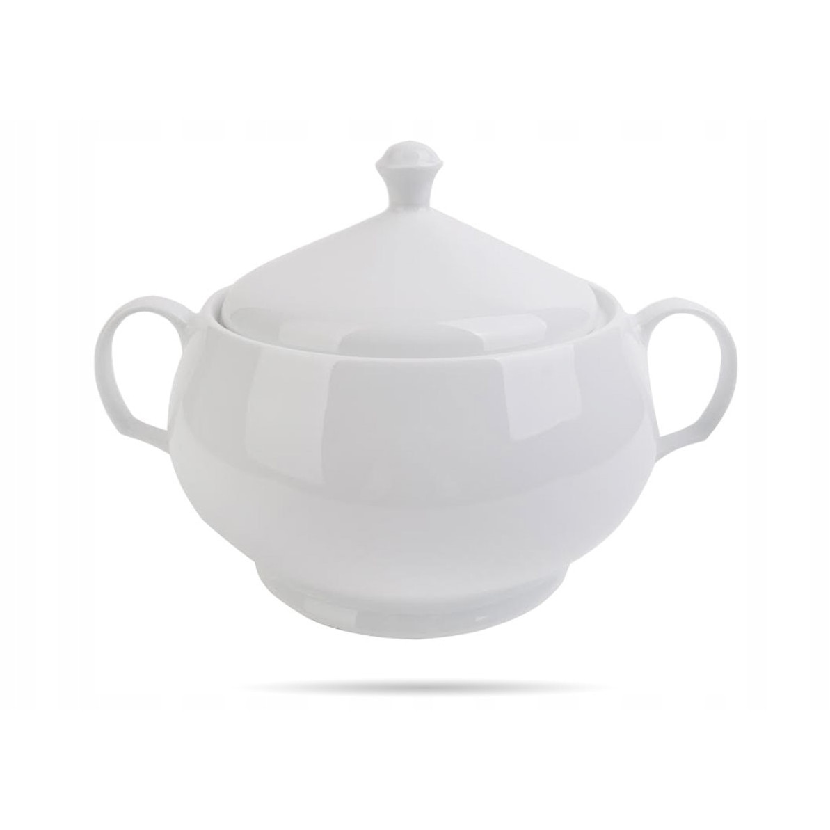 Porcelana Bogucice Bol de porțelan inaltime alb, 3 litri