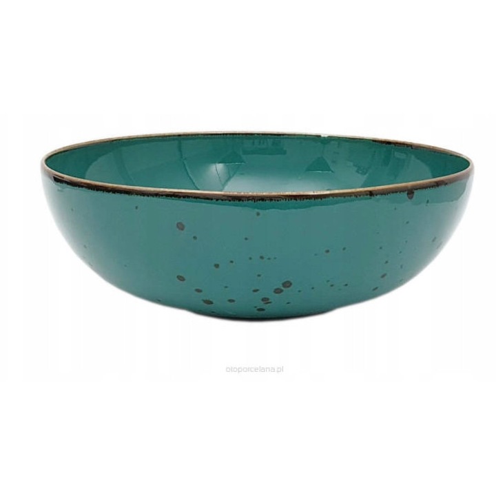 Türkiz tál 24 cm, Bogucice, Alumina, porcelán, 1 darabos készlet