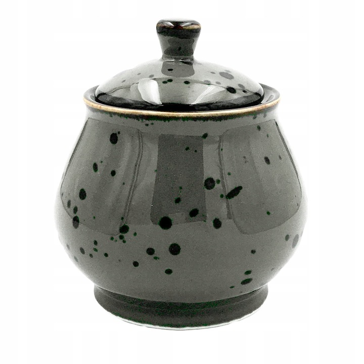 Cukortartó Alumina Bogucice Cottage Grey, 300ml, 11cm magas, kerámia