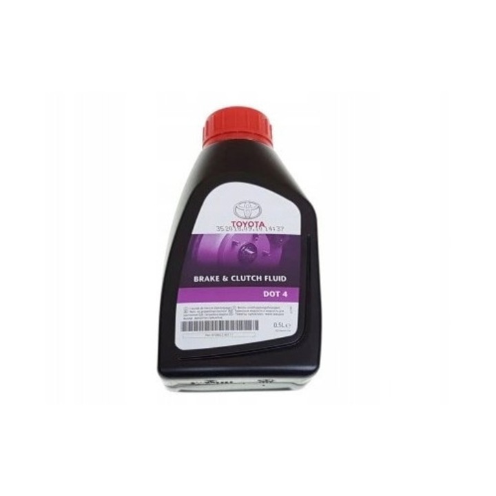 Lichid de frana Toyota DOT 4, 0,5L, original, pentru sisteme de franare si ambreiaj