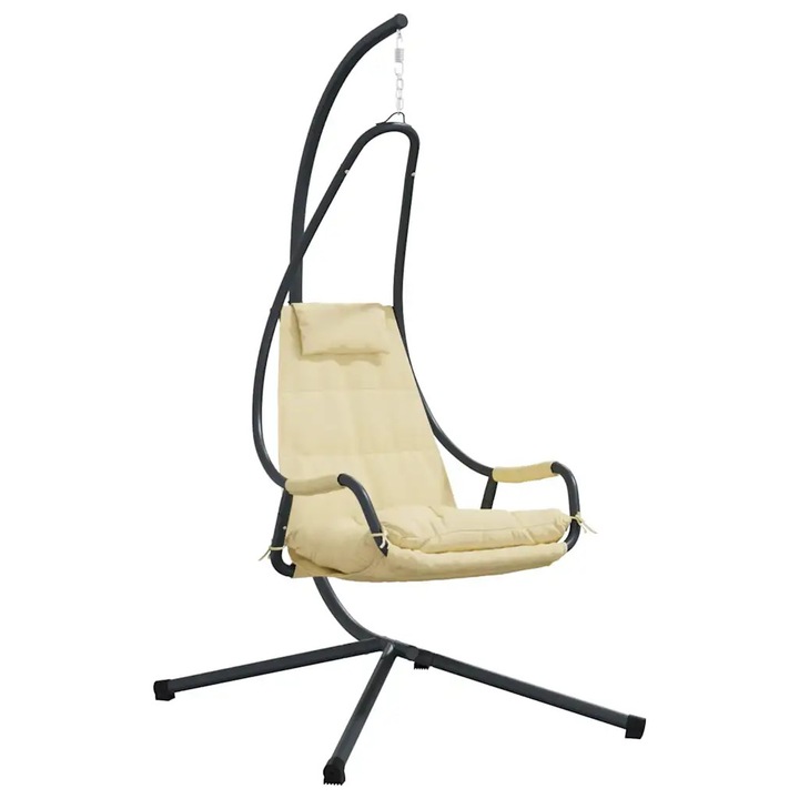 Scaun suspendat vidaXL, ou Manual Cafea 94 x 107 x 196, 5 cm Otel