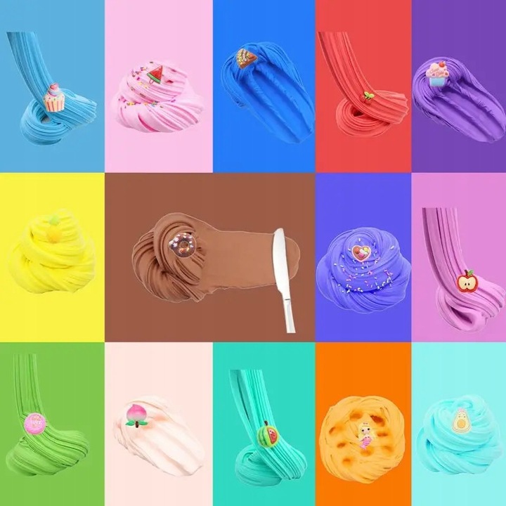 Set de masa plastica pentru realizarea slime-ului, MPMAX, 30 culori, accesorii incluse