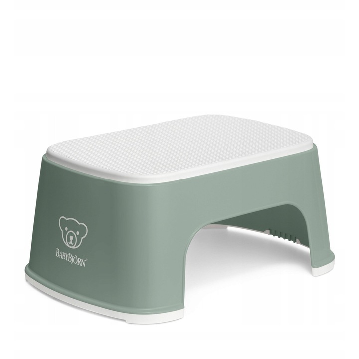 Podest pentru copii BabyBjorn, antiderapant, verde inchis, 25,5x33x16,5cm