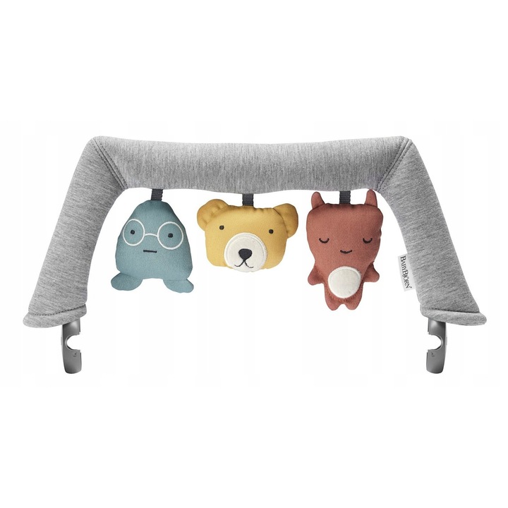 Jucarie zornairoare, BabyBjorn, Soft Friends, gri, 220g