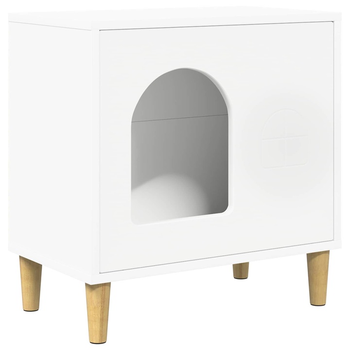 Casa pentru pisici vidaXL, Negru 51 x 30 x 52 cm Lemn compozit