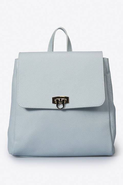 Massimo Castelli, Rucsac din piele cu clapa, Albastru glaciar