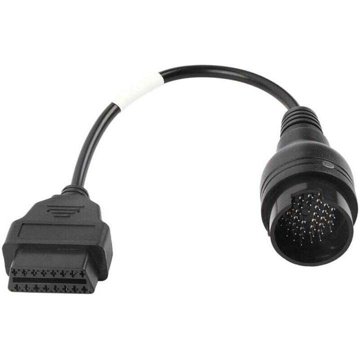 Cablu adaptor OBD2 38 pini la 16 pini pentru camioane Iveco, 30cm, negru