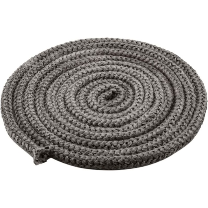 Garnitura usa soba 10mm x 4m, fibra de sticla ignifuga, rezistenta la temperaturi de 450-550C, neagra