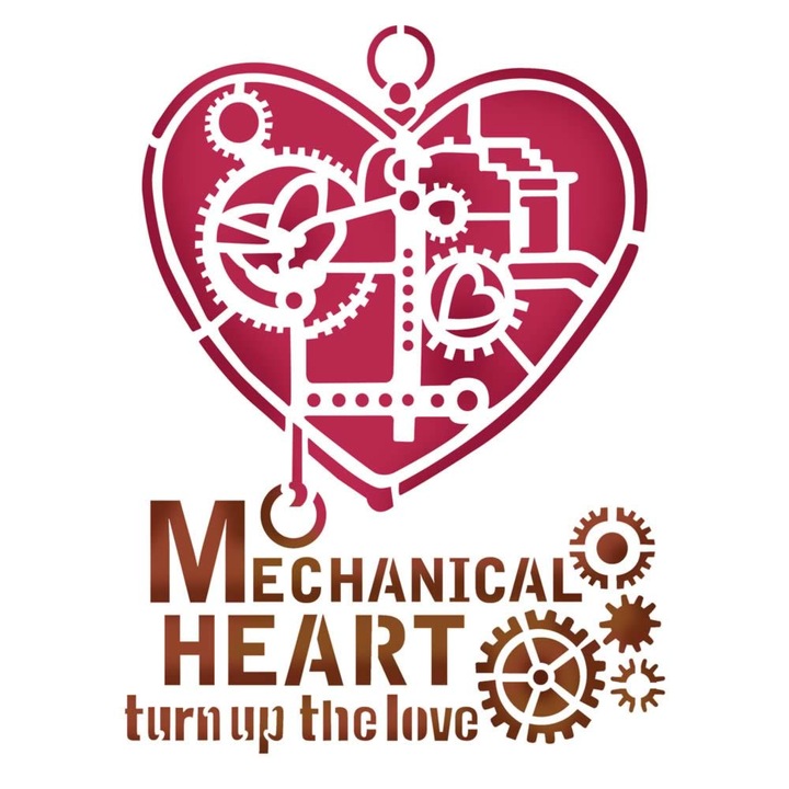 Шаблон D размер см. 20x15 Mechanical Heart