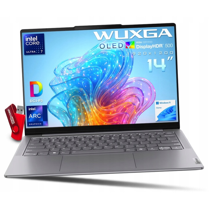 Laptop Lenovo Yoga Slim 7, Intel Core Ultra 7 155H, 32GB 1TB SSD, 14" WUXGA 1920*1200 OLED, Intel Graphics, 6400 MHz, Windows 11 Home