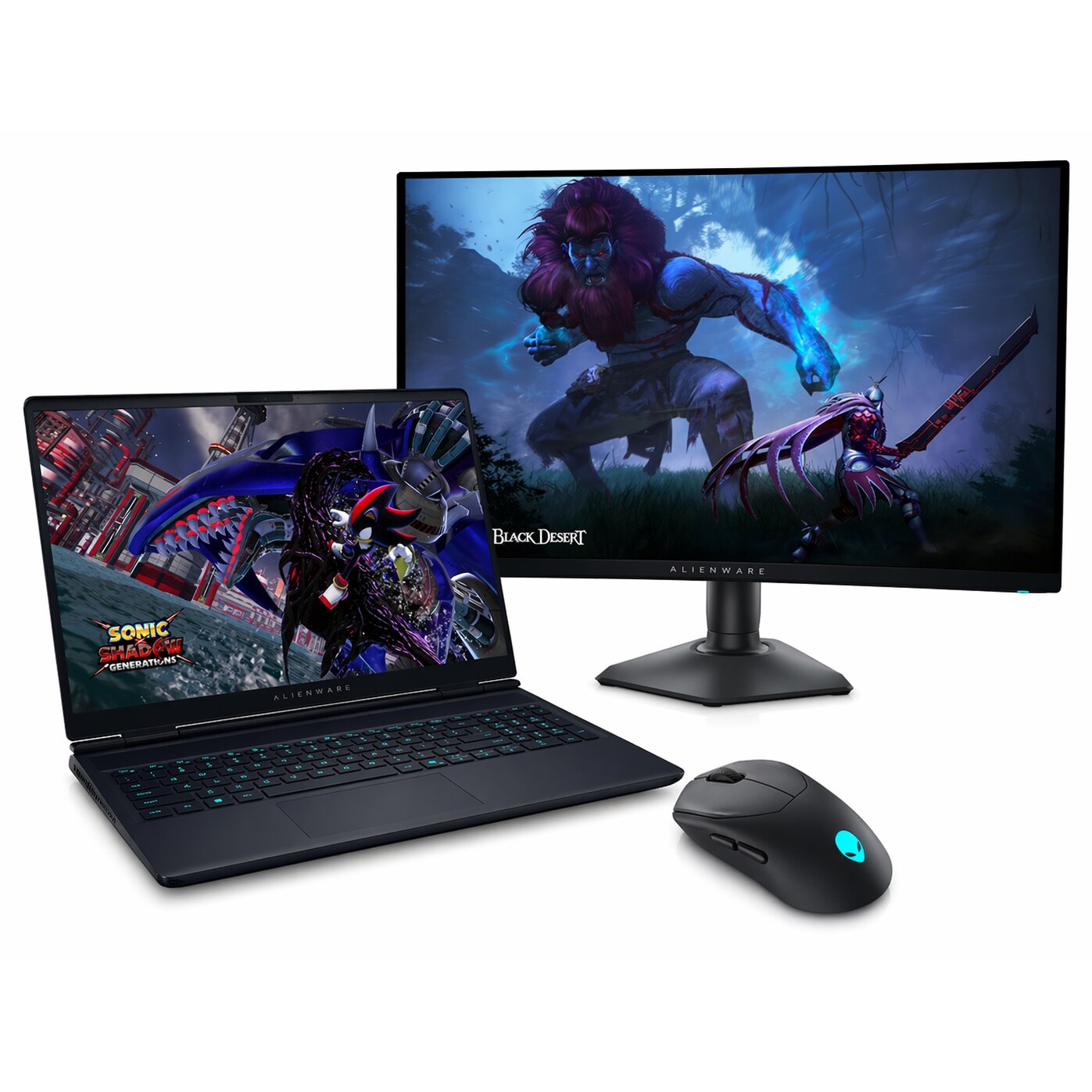 Set Laptop Gaming Dell Alienware 16GB RAM, 512GB SSD + Monitor 27" OLED ...