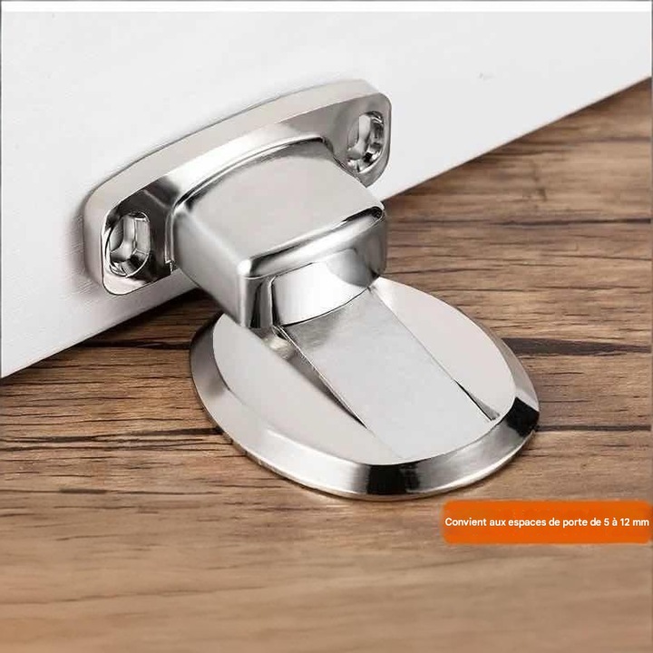 Opritor de usa metalic magnetic puternic, opritor de usa rezistent cu suruburi autoadezive 3M pentru montare ascunsa pe podea