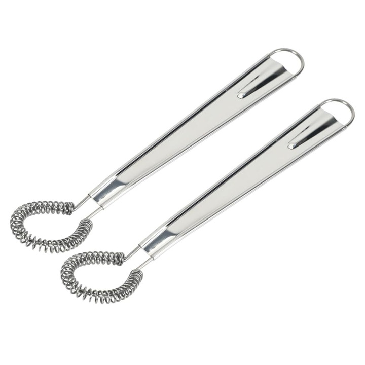 Set de 2 teluri de bucatarie din otel inoxidabil, mini bucatarie, durabil, design ergonomic, spirala, mic, mixer manual, patiserie, ustensila de bucatarie versatila pentru amestecat si