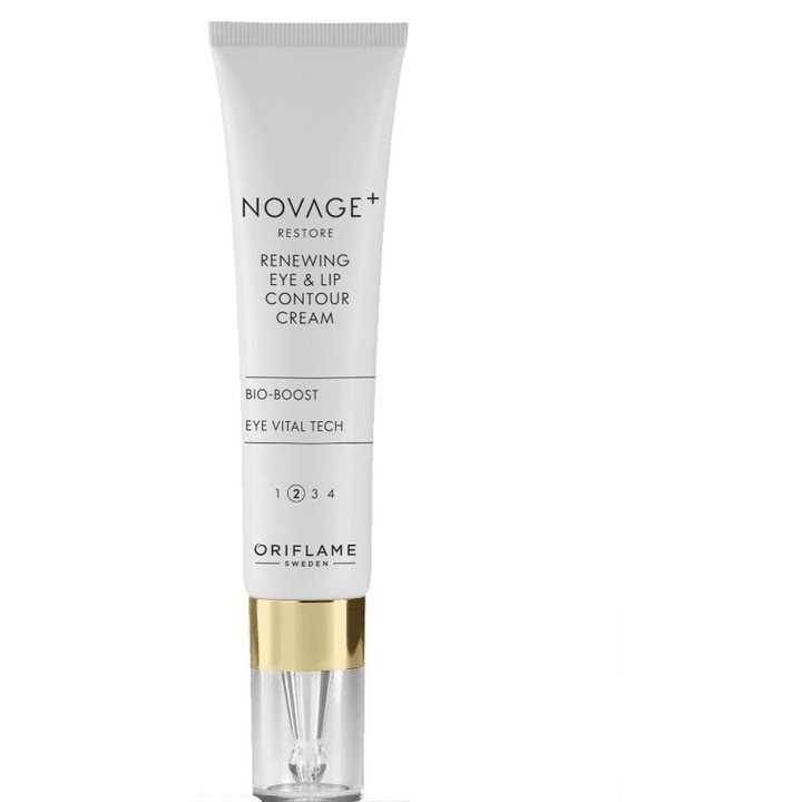 Novage+ Restore regeneráló krém szem- és ajakkörnyékre, Oriflame, 15 ml