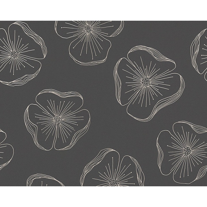 Tapet clasic, SN Deco Group, AS STYLEGUIDE KLASSISCH, negru-alb, 10x0, 53m