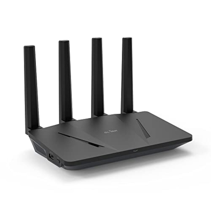Gl.Inet Gl-Ax1800(Flint) Wifi 6 - Vezeték Nélküli Gigabit Router Kétsávos, 5 db 1G Ethernet Port, Akár 120 Eszköz, Elképesztő Openvpn És Wireguard Sebesség, Wpa3 Biztonság, Mu-Mimo, 802.11Ax