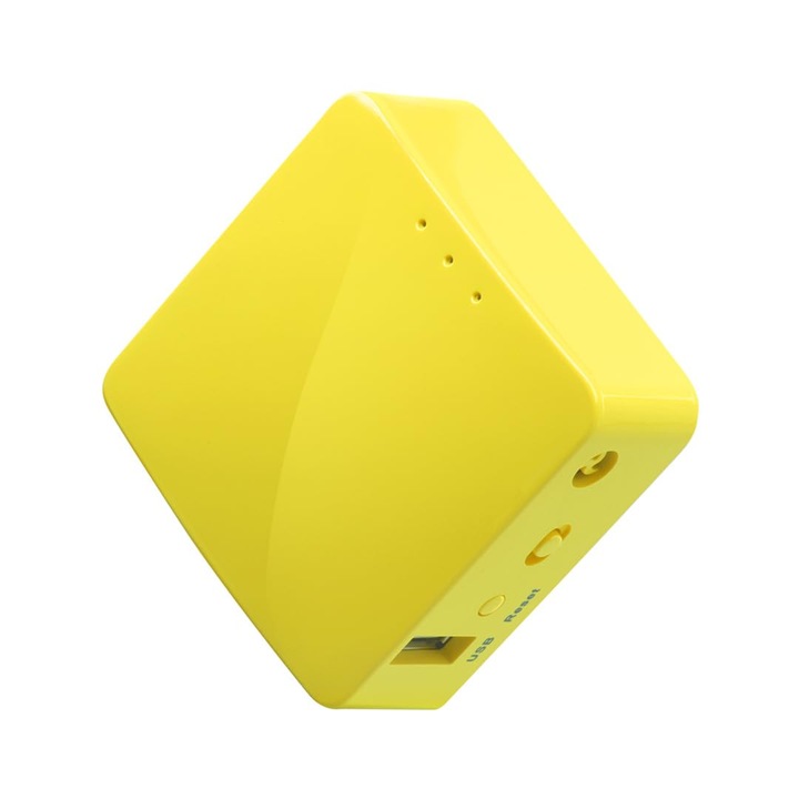 Gl.Inet Gl-Mt300N-V2 (Mango) Router VPN WLAN Hordozható Mini Vezeték Nélküli Zsebútitárs – Hozzáférési Pont/Jelerősítő/WDS, OpenWrt, 2 Ethernet Port, OpenVPN/WireGuard VPN, USB 2.0, 128 MB RAM