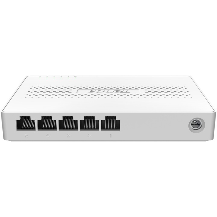 Switch TENDA SE105, 5 porturi x 2.5Gbps, alb