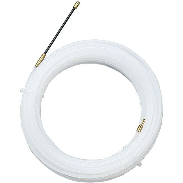Cabluri electrice, 30m, O4mm, nylon, transparent, set de tragere cabluri cu cap flexibil