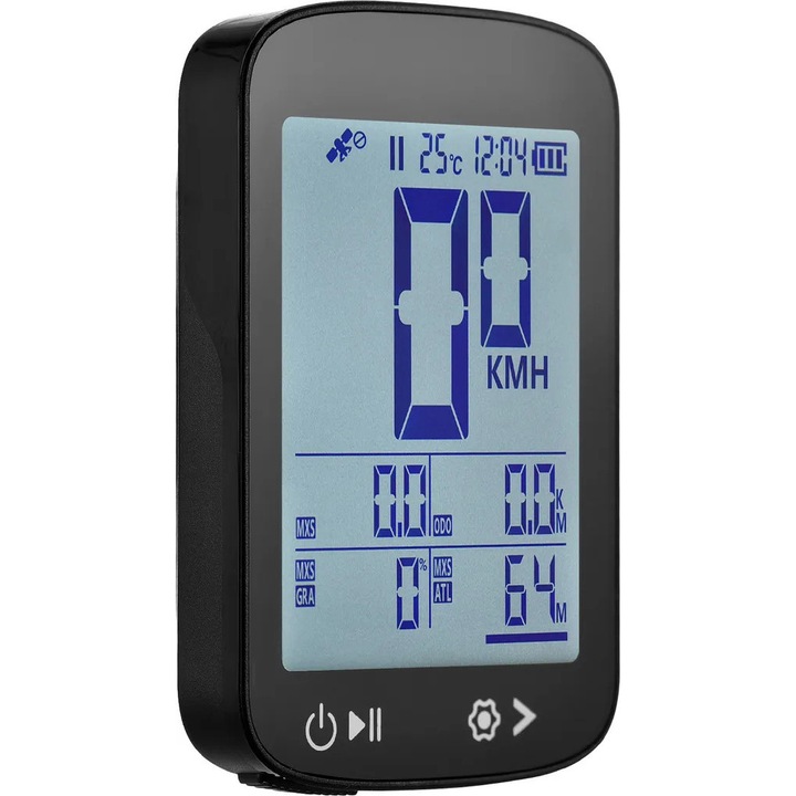 GPS kerékpárkomputer, 2.4 hüvelykes kijelző, 5 csillagos pozicionálás, vízálló, 70x46x19cm