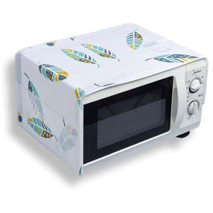 Husa de protectie pentru cuptor cu microunde, 85x35cm, design modern, multicolor, cu buzunare laterale