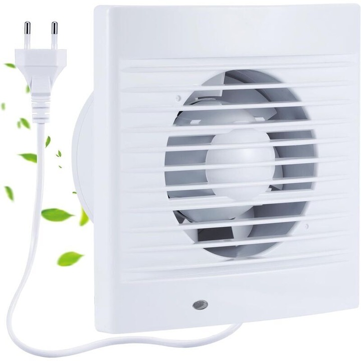 Fürdőszobai ventilátor 100mm, 120m/h, 12W, 32dB, 1m, fürdőszobába, konyhába, irodába
