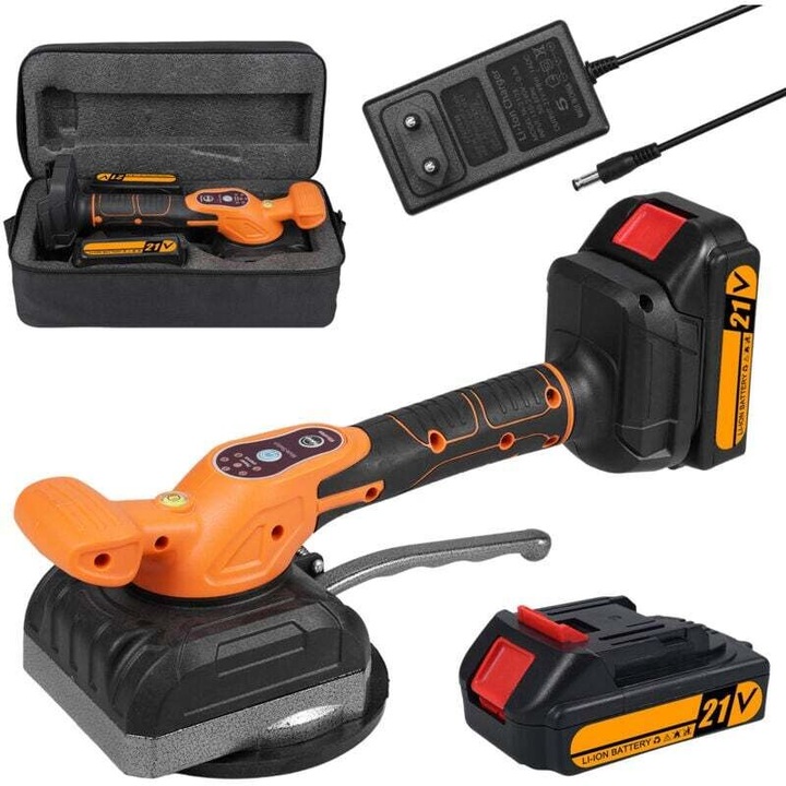 Vibrator pentru gresie, 5 viteze ajustabile, 130mm ventuza, 2 baterii, 30x13x15cm