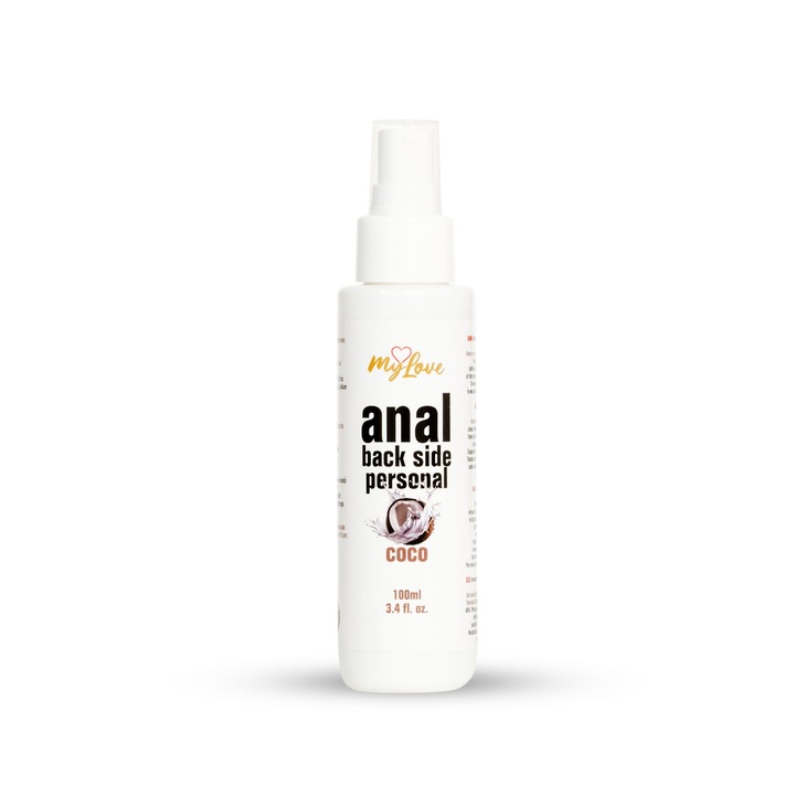 MyLove anális relaxáló spray - Back Side, kókusz illattal, 100 ml