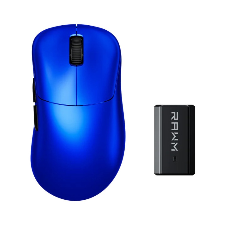 Egér RAWM ER21 PRO, kék, 30.000 DPI, 124x67x42mm
