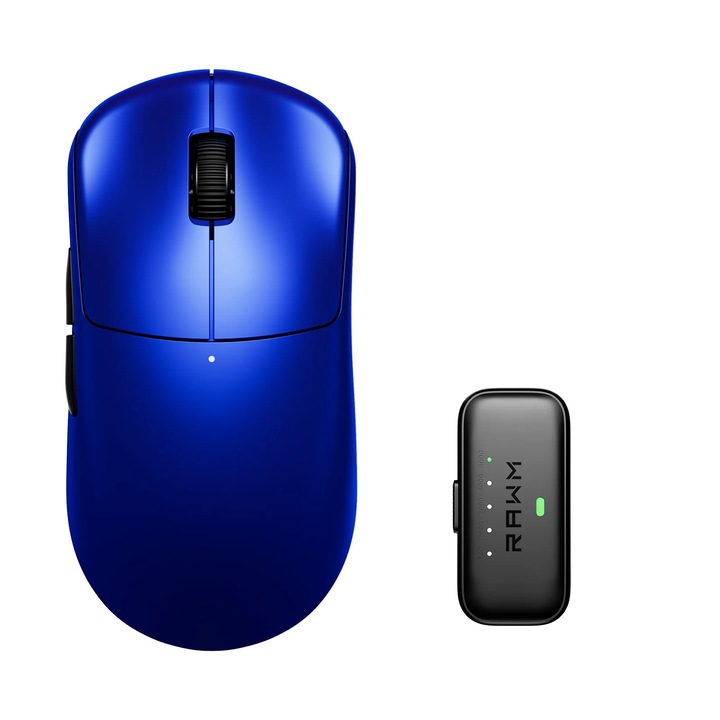 Mouse RAWM Leviathan V4, sensibilitate 45000 DPI, dimensiuni 127x64x40mm, albastru