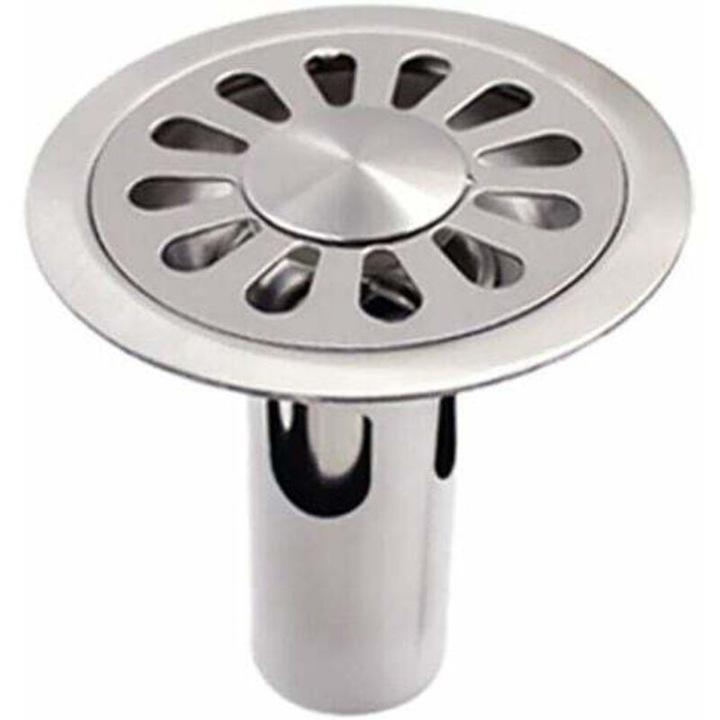 Sistem de scurgere, inox periat, design anti-inghitire, 10x10cm, 1 bucata