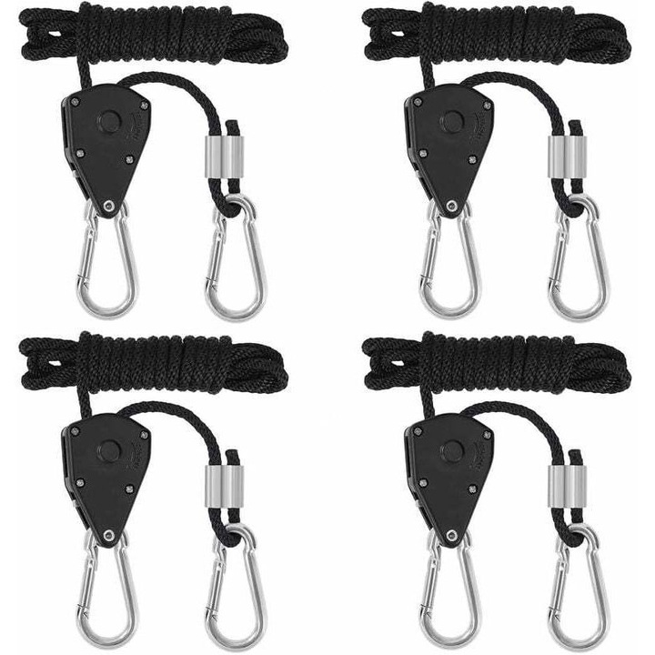 Set 4 Piese Scripete cu Carlige, 180cm, Capacitate 150kg, Culoare Multicolor