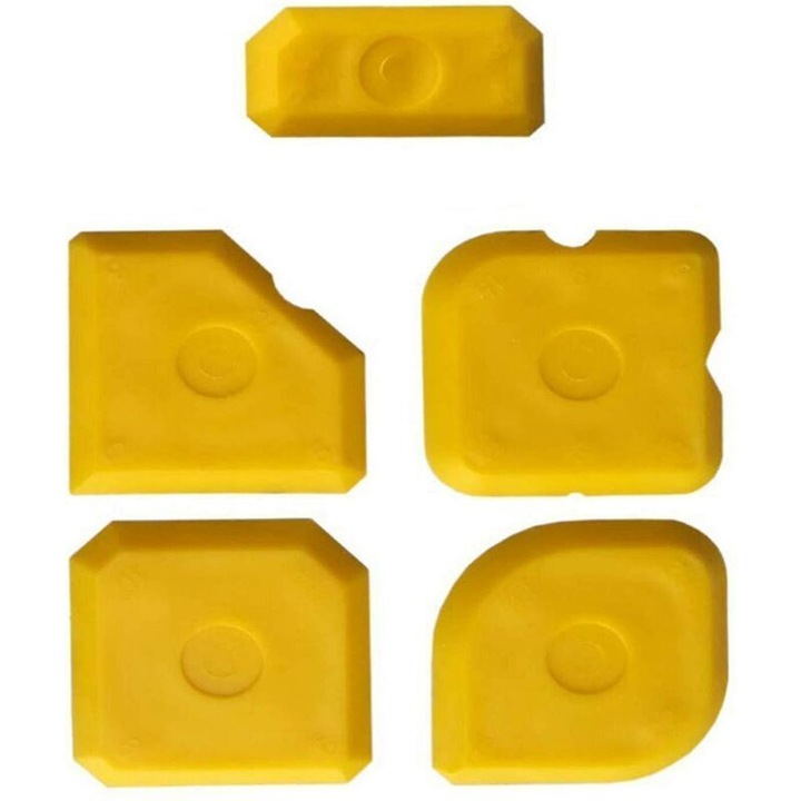 Set de 5 unelte profesionale pentru indepartat silicon si acrilic, cuttere din silicon si acrilic, cuttere rezistente, cuttere in cutie reutilizabila