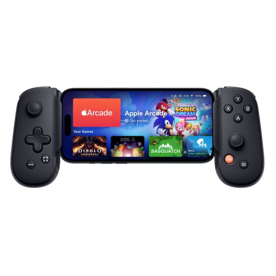 Gamepad Backbone One 2nd Gen, negru, USB-C, mufa 3.5mm, dimensiuni