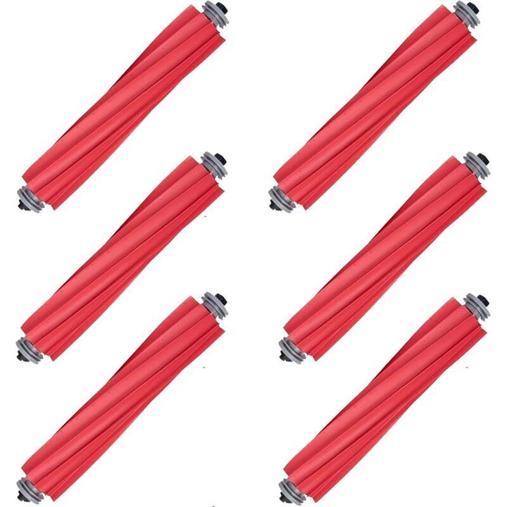 Set de 6 perii principale pentru aspiratoare robot Roborock S7, S7 Plus, S7 MaxV, Q7, Q7 Plus, Q7 Max, multicolor