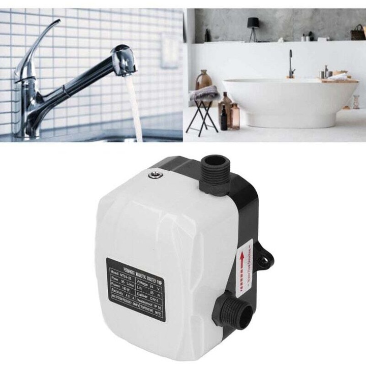180W-os nyomásfokozó vízpumpa, 35L/perc, kompakt, IP56 védelem, mosogatóhoz és zuhanyzóhoz