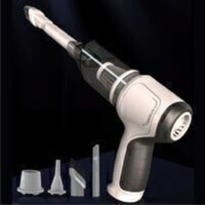 Aspirator portabil 120W, functie 4 in 1, putere de aspiratie 9000Pa, verde, set cu accesorii