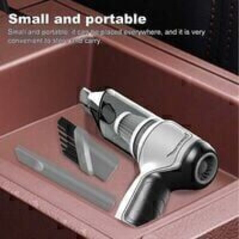 Aspirator portabil 120W, functie 4 in 1, putere de aspiratie 9000Pa, verde, set cu accesorii