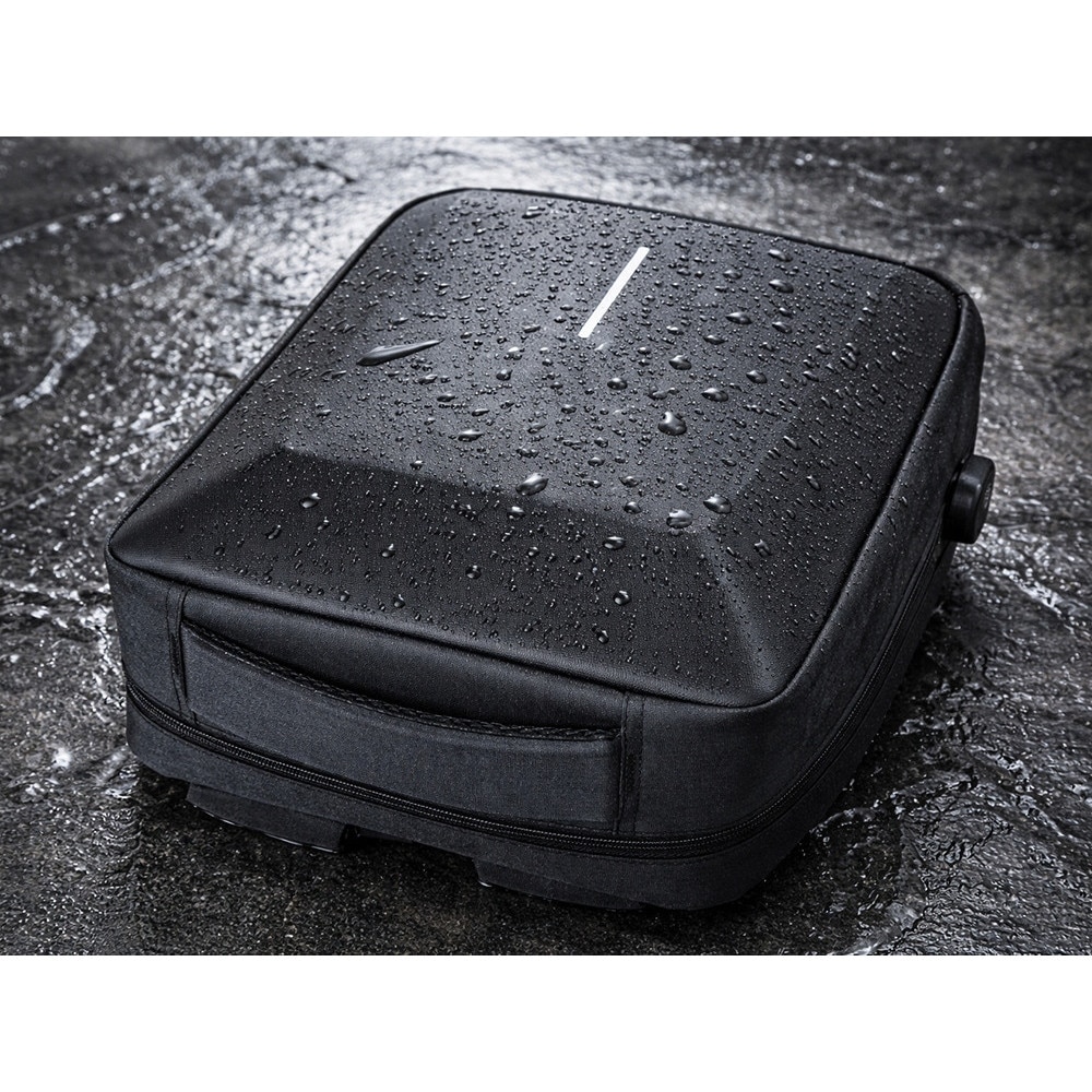 Rucsac laptop, Cracos, 44x32x12, negru, multiple compartimente, port USB, maner lateral