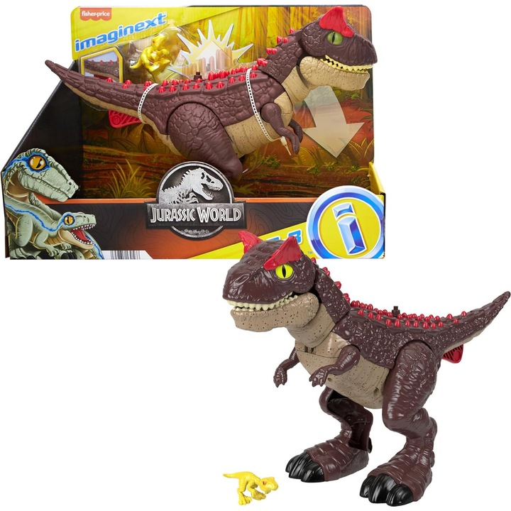 Фигурка CARNOTAURUS SPIKE ATTACK, Fisher Price, Jurassic World