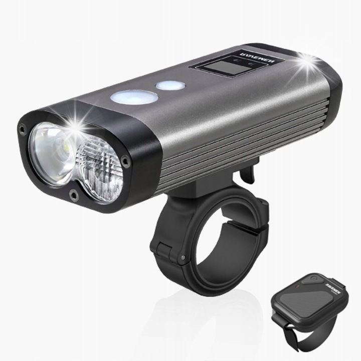 Ravemen PR-1600 LED kerékpárlámpa, 1600 Lumen, Li-Ion akkumulátor, IPX8 vízálló, 213g